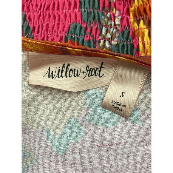 Willow + Root Multicolored Puffed Long Sleeve Smocked Dress Size S - Picture 11 of 11